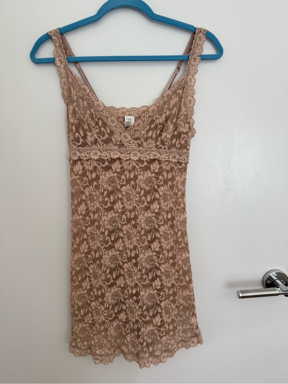 hanky panky | cross dye lace chemise | taupe/vanilla